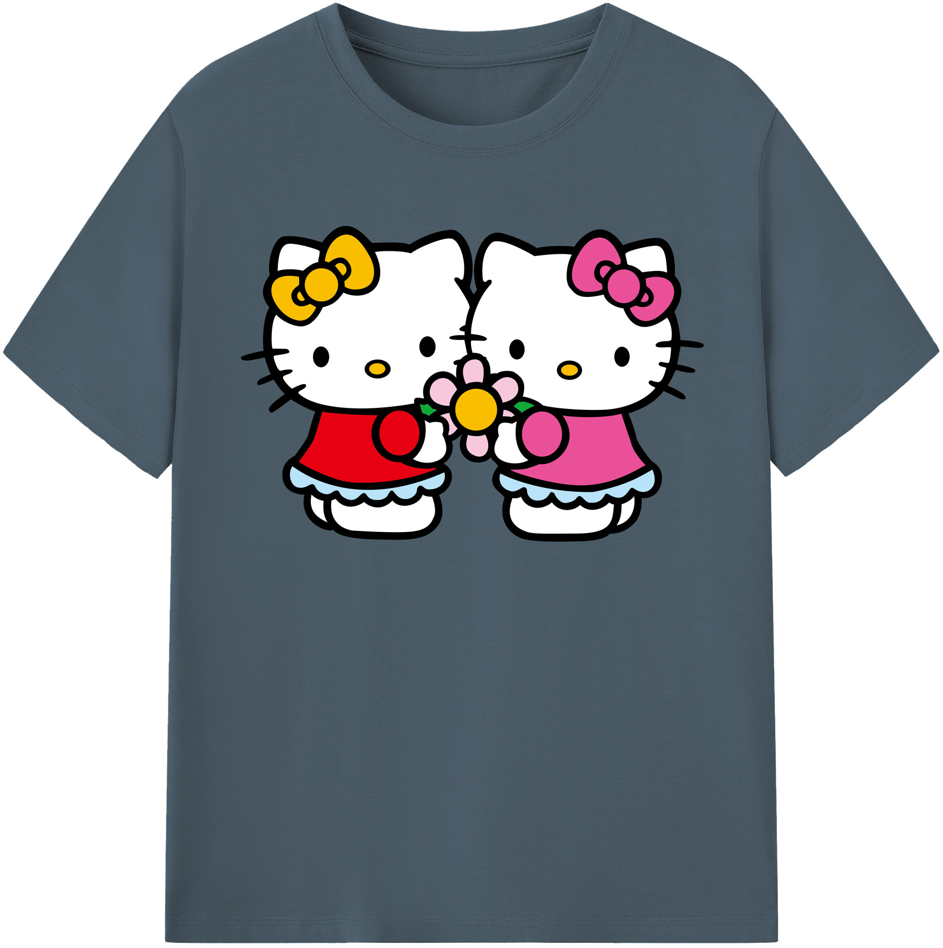 （画像用） Hello Kitty ハローキティ 綿100％半袖Tシャツ（フロントプリント）